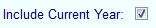 9. Include Current Year Checkbox