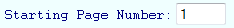 9. Starting Page
Number